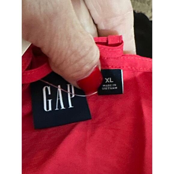 NWT Gap Women's Red V-Neckline Ruched Slip Midi Dress Size XL - Picture 7 of 12